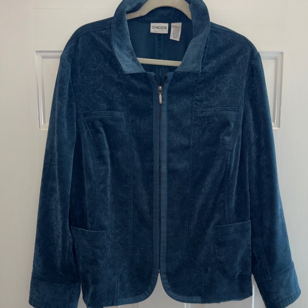 Chico's woman’s bluish jacket /Blazer (3) XL